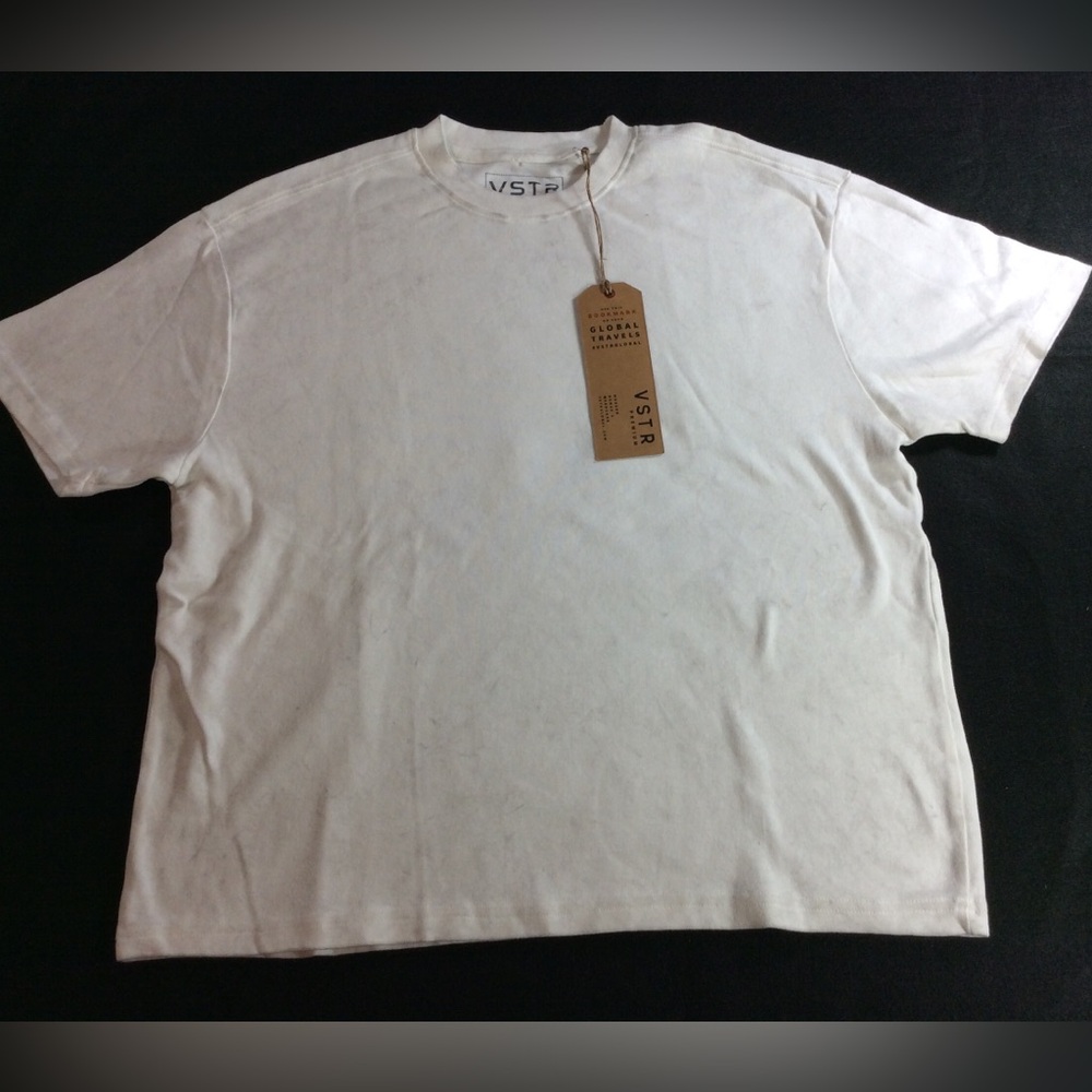 VSTR Men's Short Sleeve Crew Neck T-Shirt in White SZ Small